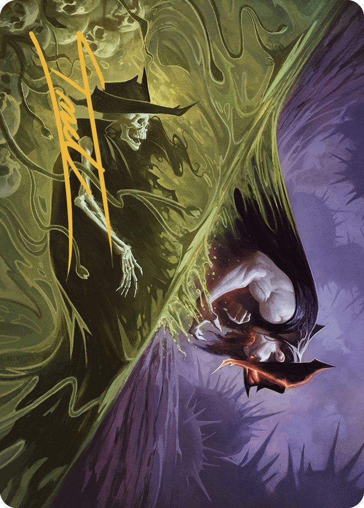 Pillage the Bog Art Card (Gold-Stamped Signature) [Outlaws of Thunder Junction Art Series] | Good Games North