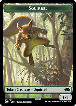 Zombie // Squirrel Double-Sided Token [Dominaria Remastered Tokens] | Good Games North