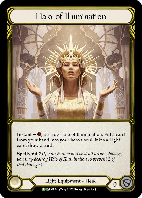 Halo of Illumination (Golden) [FAB103] (Promo)  Cold Foil | Good Games North