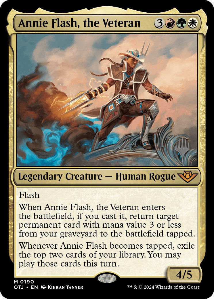 Annie Flash, the Veteran (Promo Pack) [Outlaws of Thunder Junction Promos] | Good Games North