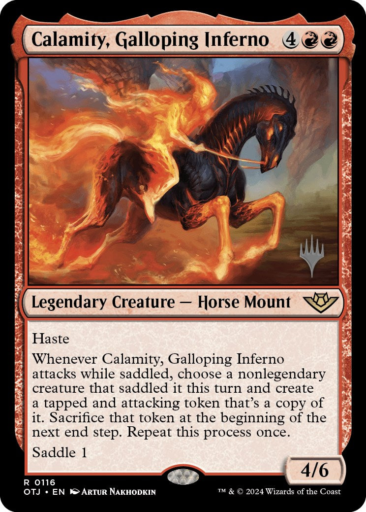 Calamity, Galloping Inferno (Promo Pack) [Outlaws of Thunder Junction Promos] | Good Games North