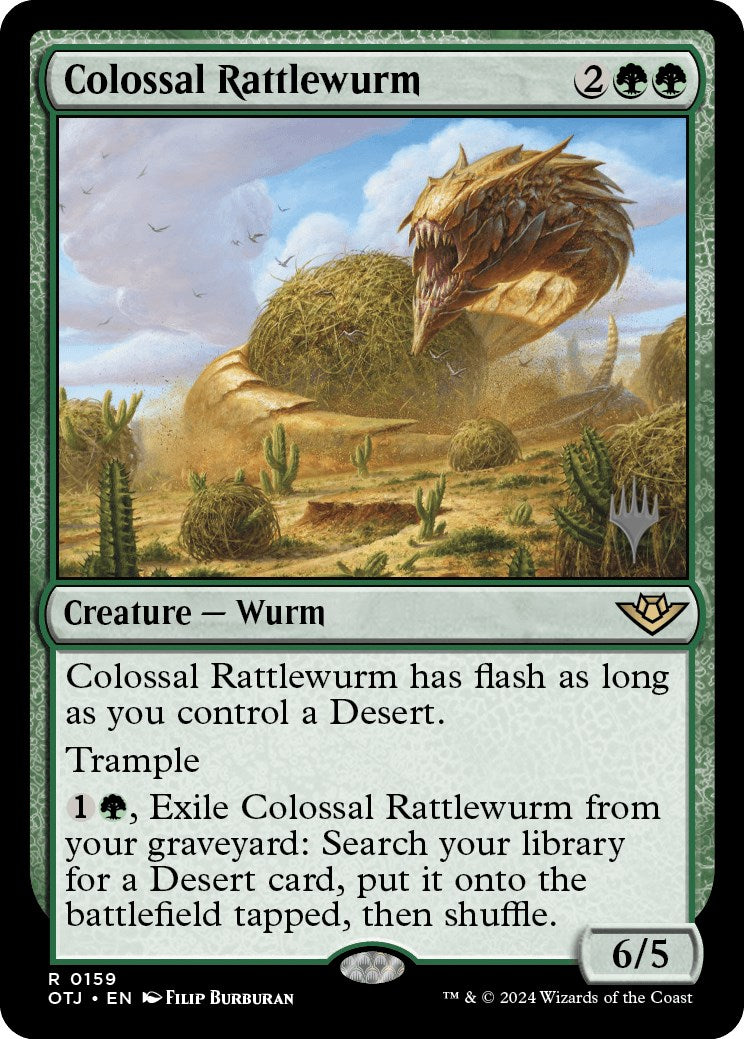 Colossal Rattlewurm (Promo Pack) [Outlaws of Thunder Junction Promos] | Good Games North