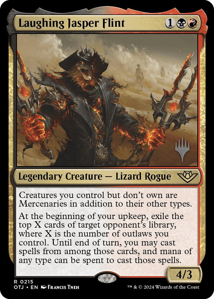 Laughing Jasper Flint (Promo Pack) [Outlaws of Thunder Junction Promos] | Good Games North