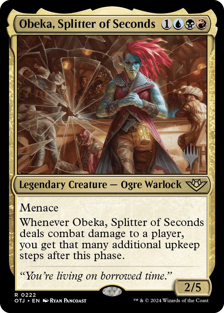 Obeka, Splitter of Seconds (Promo Pack) [Outlaws of Thunder Junction Promos] | Good Games North