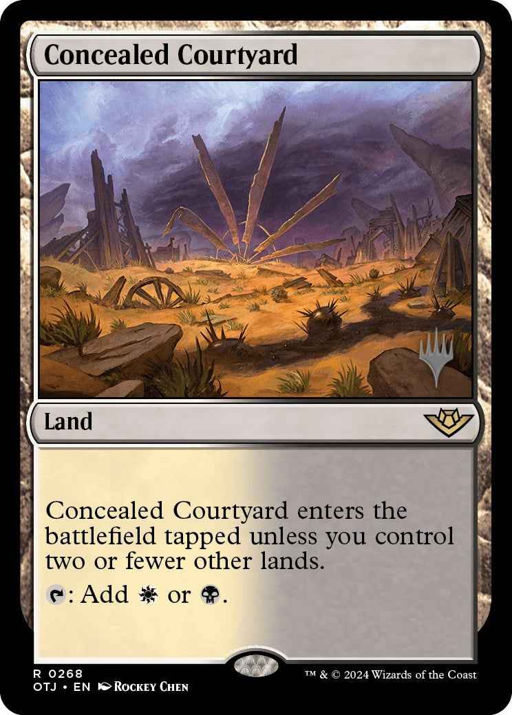 Concealed Courtyard (Promo Pack) [Outlaws of Thunder Junction Promos] | Good Games North