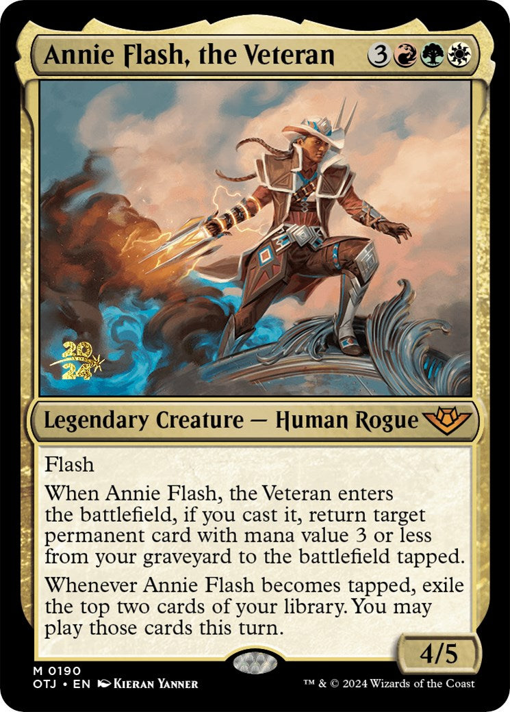 Annie Flash, the Veteran [Outlaws of Thunder Junction Prerelease Promos] | Good Games North