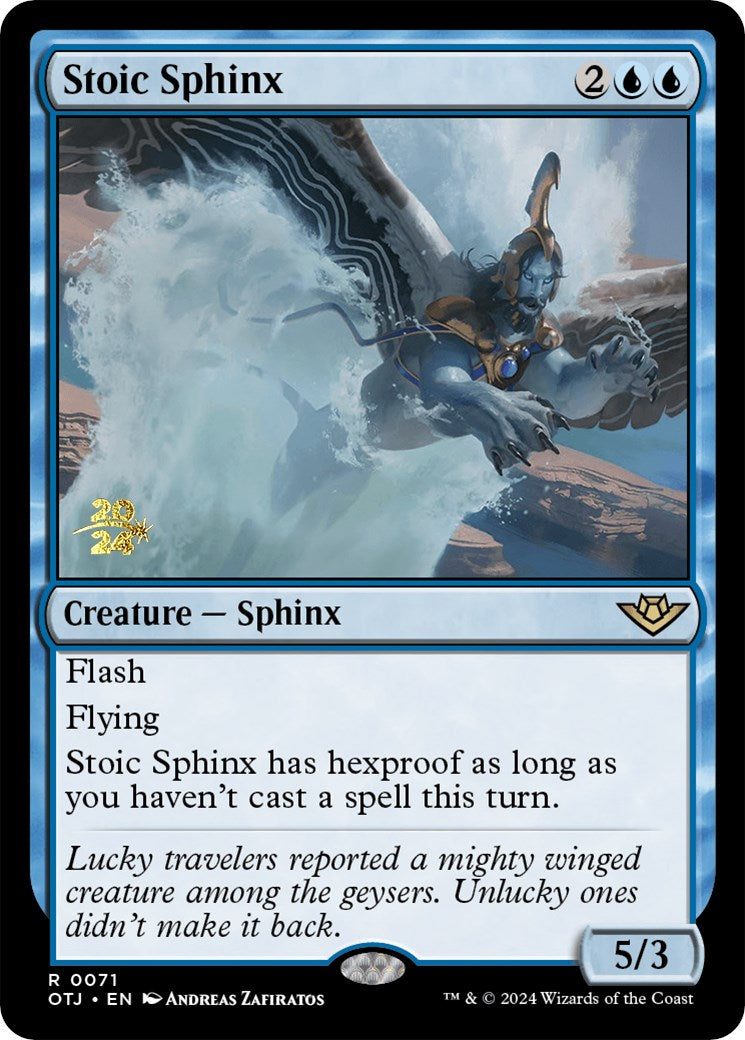 Stoic Sphinx [Outlaws of Thunder Junction Prerelease Promos] | Good Games North