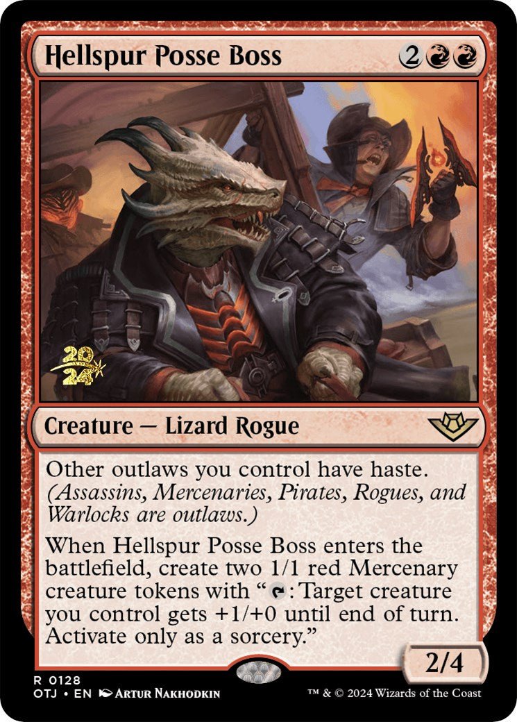 Hellspur Posse Boss [Outlaws of Thunder Junction Prerelease Promos] | Good Games North