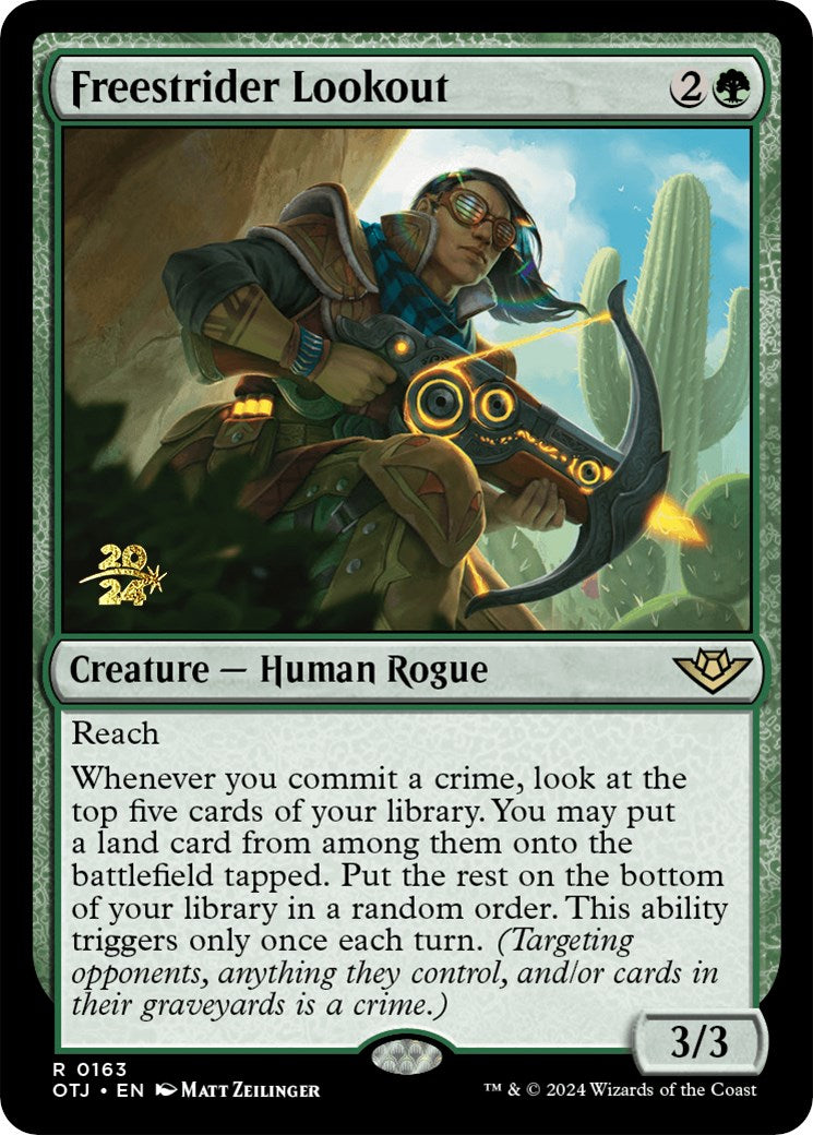 Freestrider Lookout [Outlaws of Thunder Junction Prerelease Promos] | Good Games North