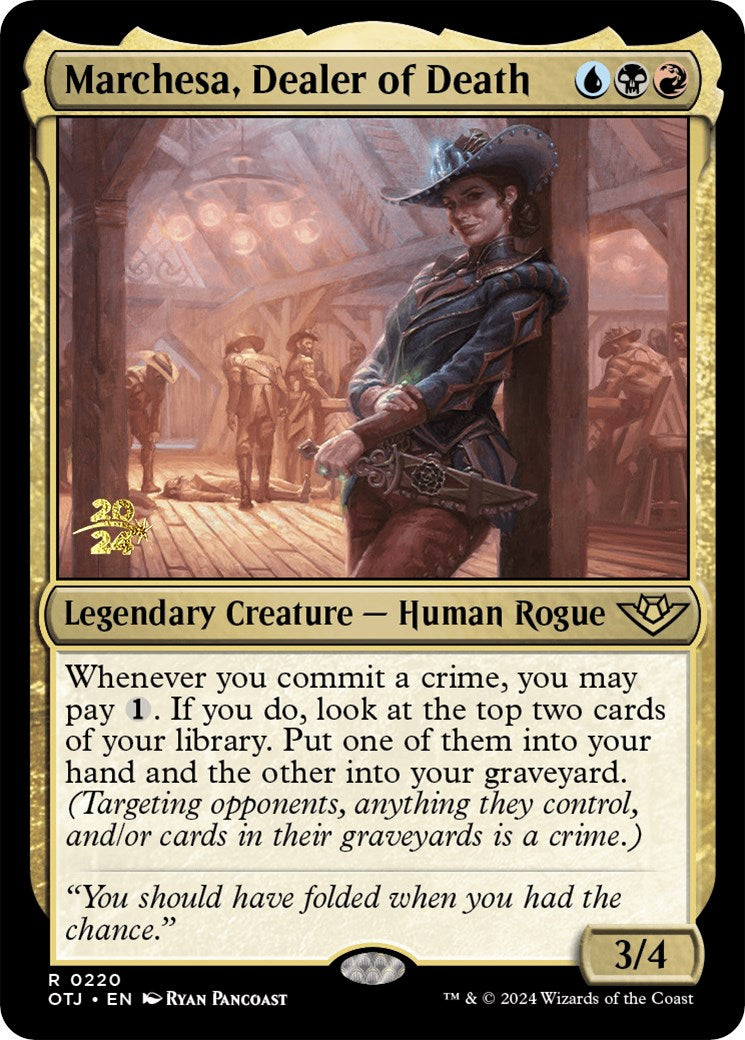Marchesa, Dealer of Death [Outlaws of Thunder Junction Prerelease Promos] | Good Games North