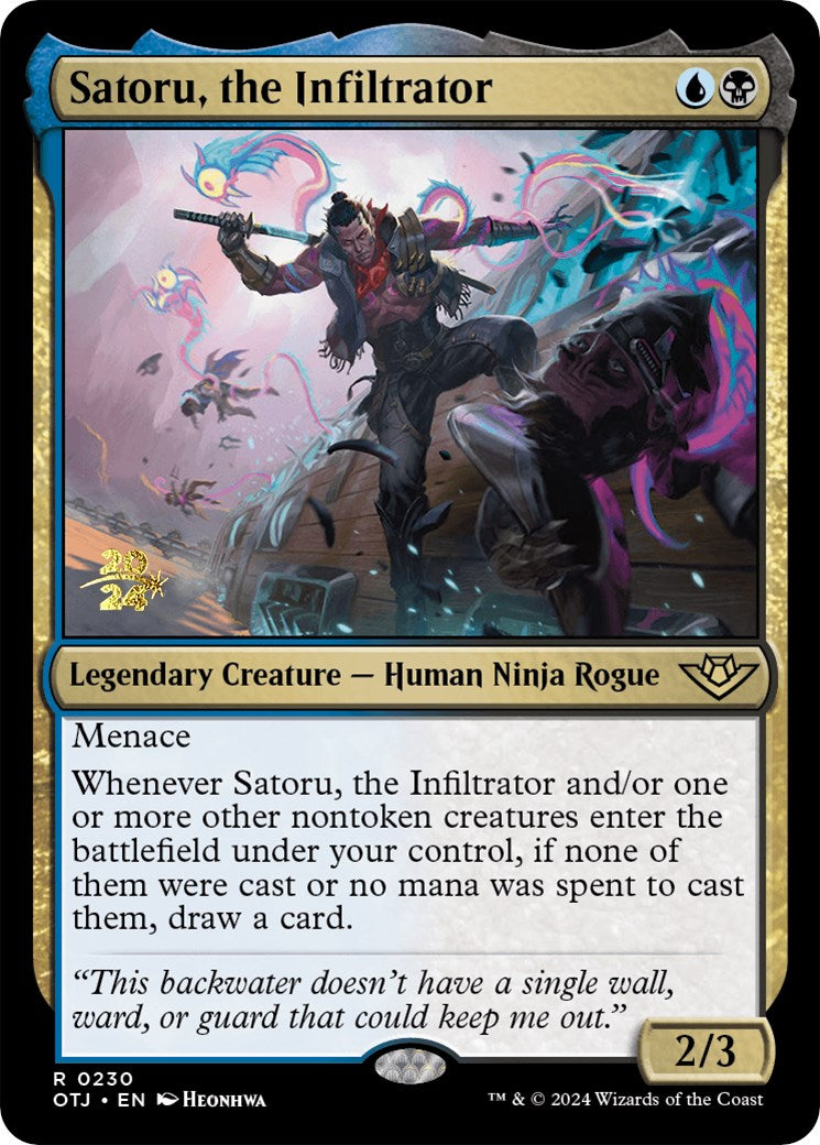 Satoru, the Infiltrator [Outlaws of Thunder Junction Prerelease Promos] | Good Games North