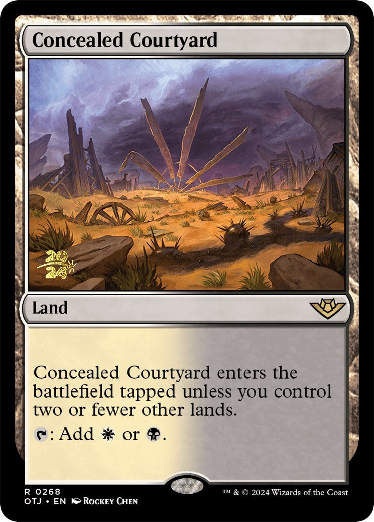 Concealed Courtyard (OTJ) [Outlaws of Thunder Junction Prerelease Promos] | Good Games North