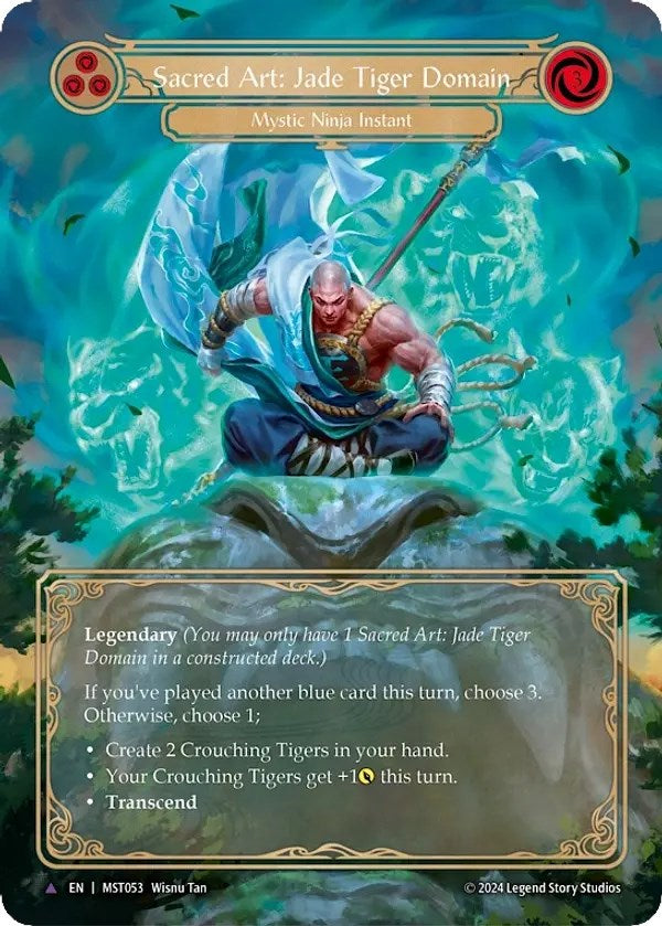Sacred Art: Jade Tiger Domain (Marvel) [MST053] (Part the Mistveil)  Cold Foil | Good Games North