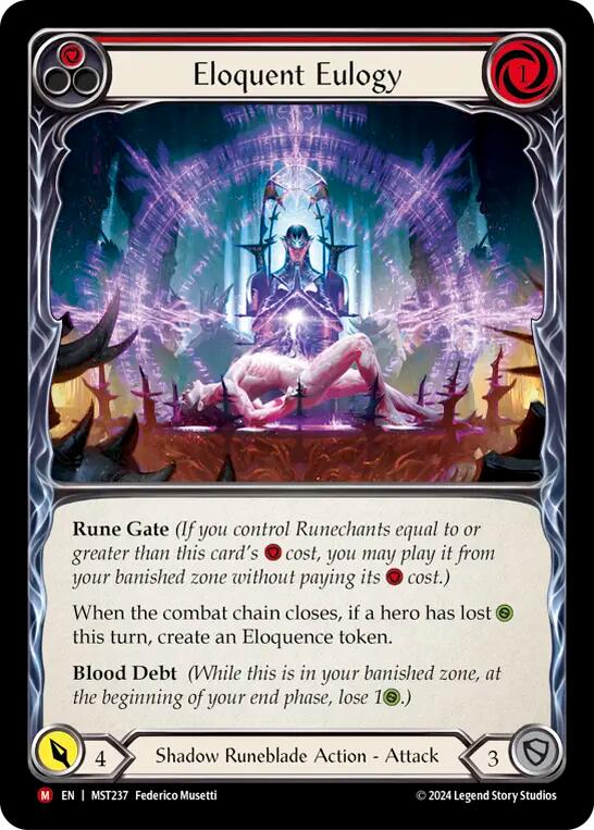 Eloquent Eulogy [MST237] (Part the Mistveil)  Rainbow Foil | Good Games North