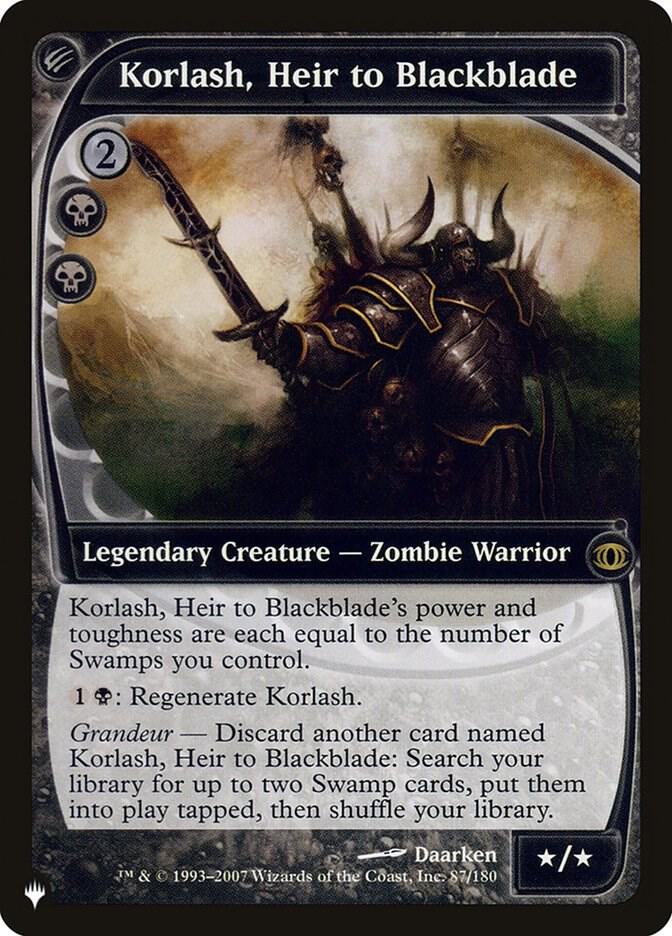 Korlash Heir to Blackblade (The List Reprints)  | Good Games North