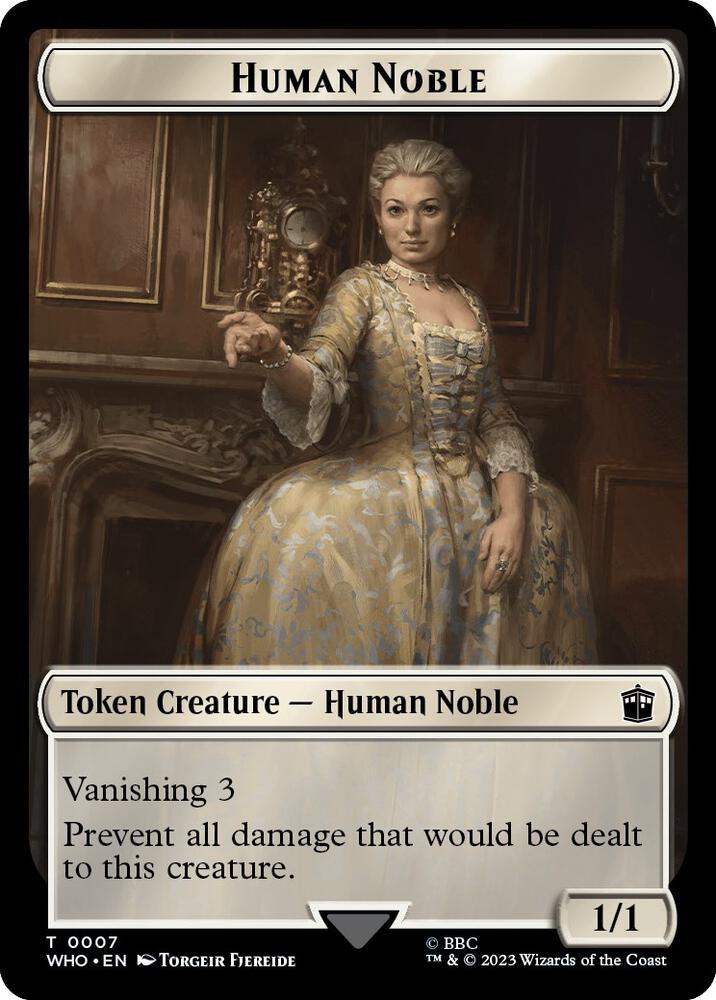 Human Noble Cyberman Double Sided Token (Universes Beyond: Doctor Who)  - Foil | Good Games North