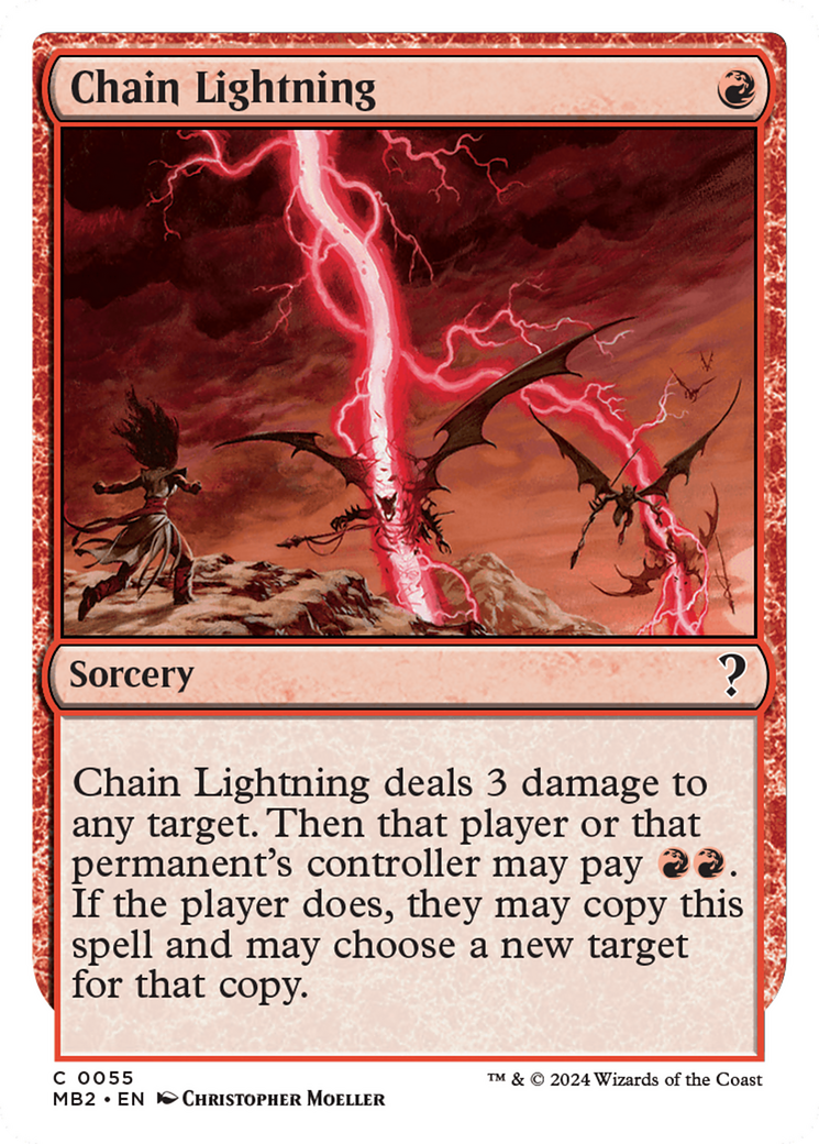 Chain Lightning (White Border) [Mystery Booster 2] | Good Games North