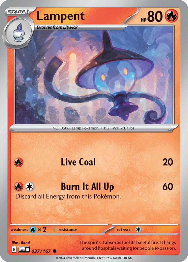 Lampent (037/167) [Scarlet & Violet: Twilight Masquerade] | Good Games North