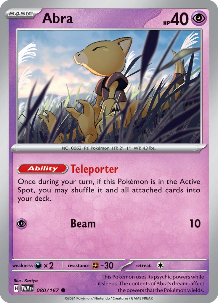 Abra (080/167) [Scarlet & Violet: Twilight Masquerade] | Good Games North