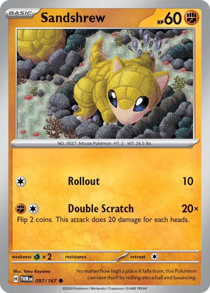 Sandshrew (097/167) [Scarlet & Violet: Twilight Masquerade] | Good Games North