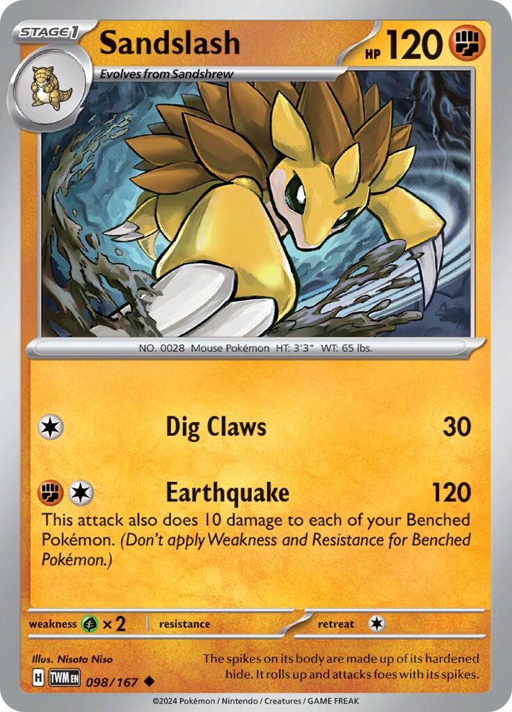 Sandslash (098/167) [Scarlet & Violet: Twilight Masquerade] | Good Games North