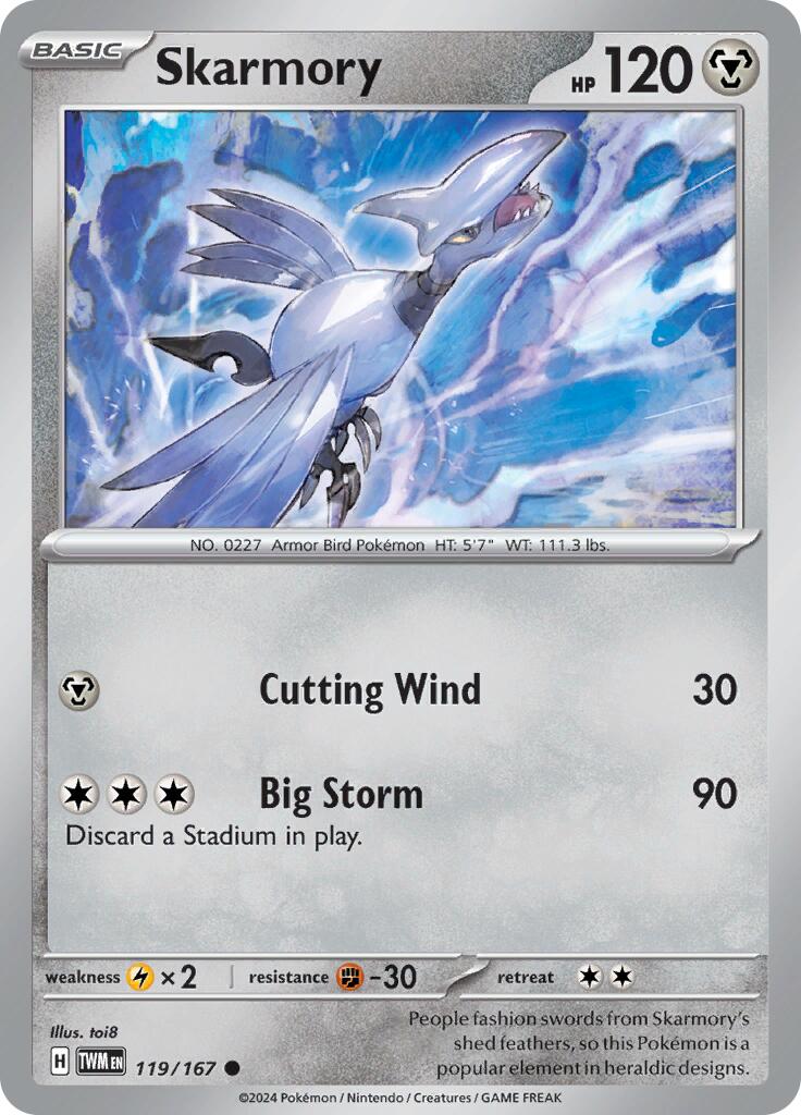 Skarmory (119/167) [Scarlet & Violet: Twilight Masquerade] | Good Games North