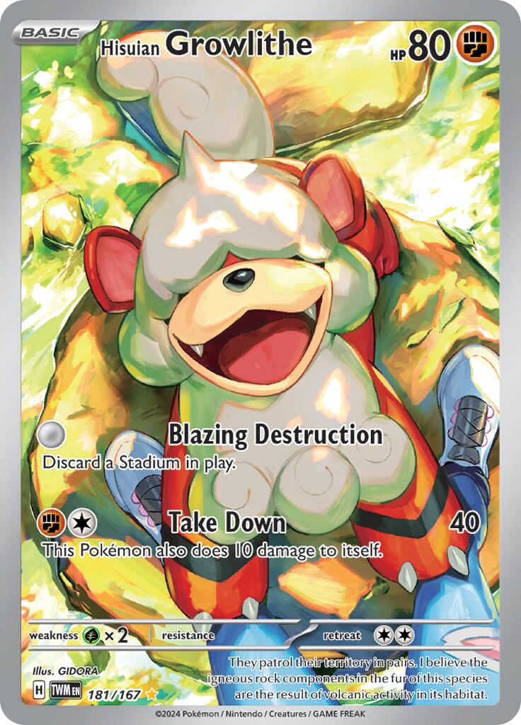 Hisuian Growlithe (181/167) [Scarlet & Violet: Twilight Masquerade] | Good Games North
