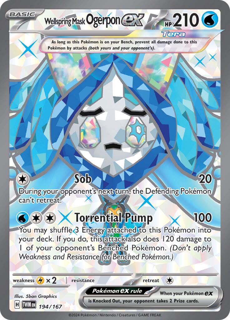 Wellspring Mask Ogerpon ex (194/167) [Scarlet & Violet: Twilight Masquerade] | Good Games North