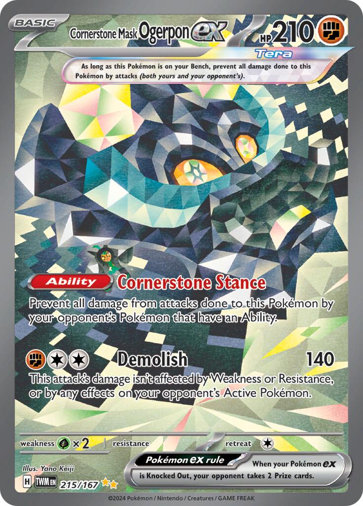 Cornerstone Mask Ogerpon ex (215/167) [Scarlet & Violet: Twilight Masquerade] | Good Games North