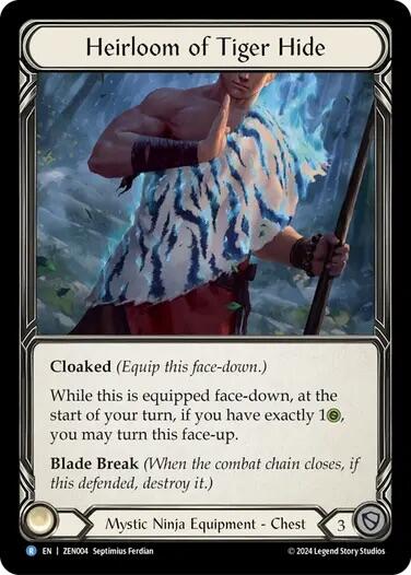 Heirloom of Tiger Hide [ZEN004] (Part the Mistveil Zen Blitz Deck) | Good Games North