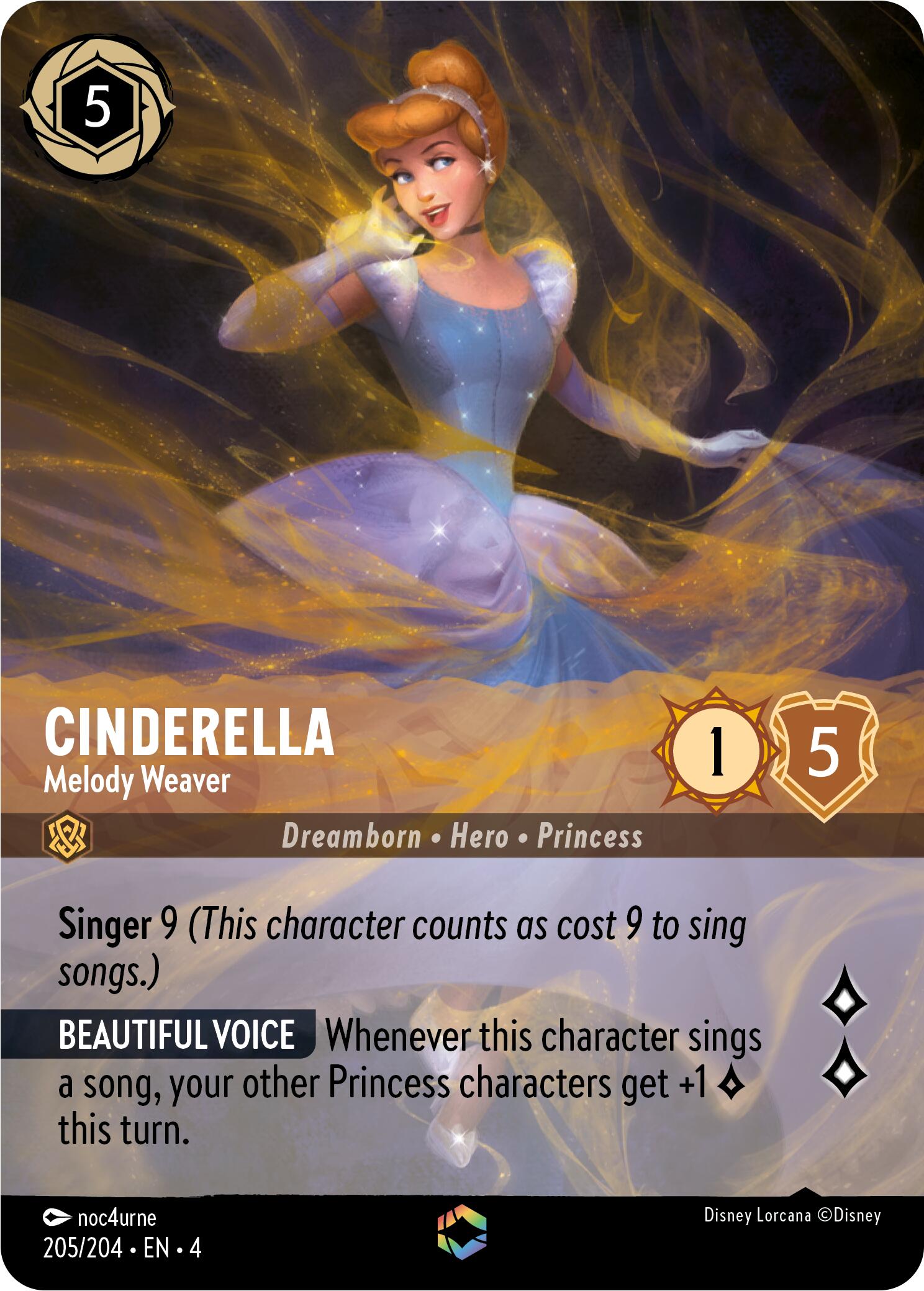 Cinderella - Melody Weaver (Enchanted) (205/204) [Ursula's Return] | Good Games North