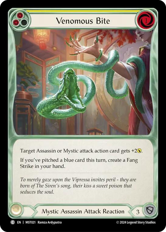 Venomous Bite (Yellow) [MST021] (Part the Mistveil) | Good Games North