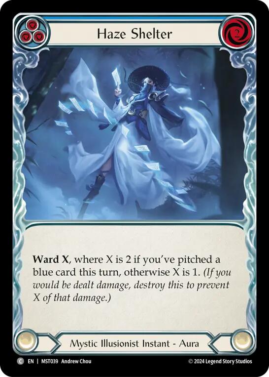 Haze Shelter (Blue) [MST039] (Part the Mistveil)  Rainbow Foil | Good Games North