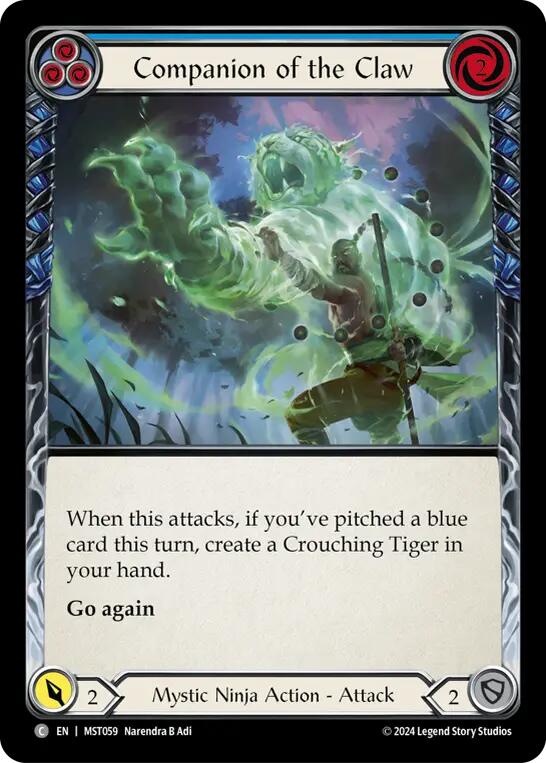 Companion of the Claw (Blue) [MST059] (Part the Mistveil)  Rainbow Foil | Good Games North