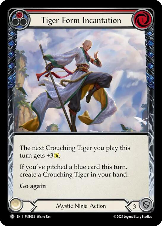Tiger Form Incantation (Red) [MST063] (Part the Mistveil)  Rainbow Foil | Good Games North