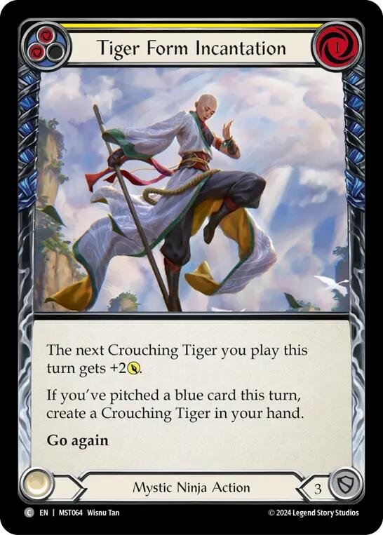 Tiger Form Incantation (Yellow) [MST064] (Part the Mistveil) | Good Games North