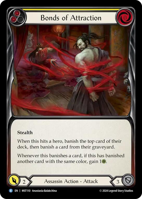 Bonds of Attraction (Yellow) [MST110] (Part the Mistveil)  Rainbow Foil | Good Games North