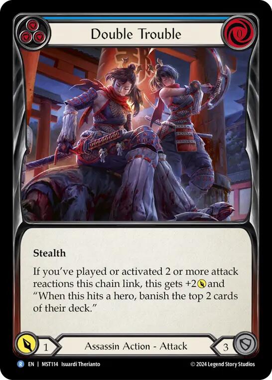 Double Trouble (Blue) [MST114] (Part the Mistveil)  Rainbow Foil | Good Games North