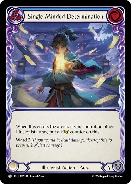 Single Minded Determination (Blue) [MST148] (Part the Mistveil)  Rainbow Foil | Good Games North