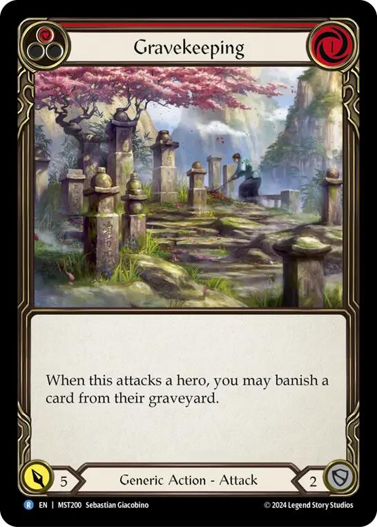 Gravekeeping (Red) [MST200] (Part the Mistveil)  Rainbow Foil | Good Games North