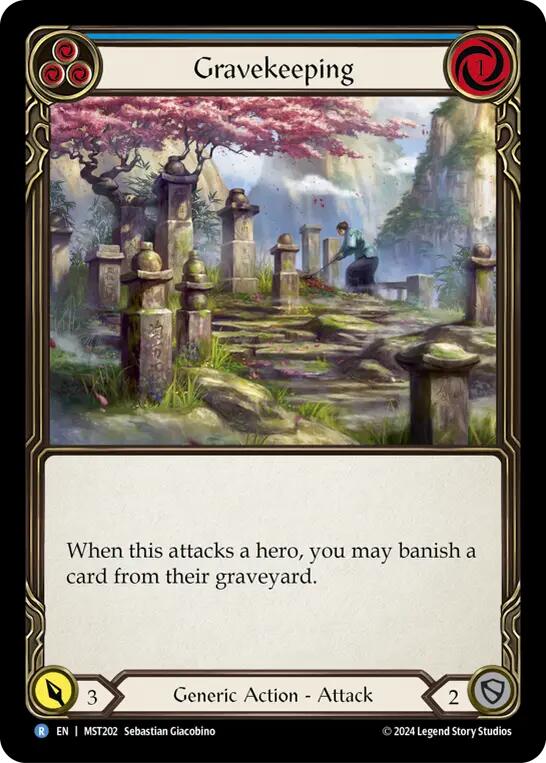 Gravekeeping (Blue) [MST202] (Part the Mistveil)  Rainbow Foil | Good Games North