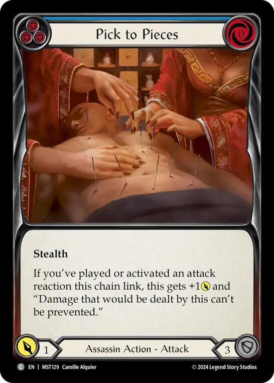 Pick to Pieces (Blue) [MST129] (Part the Mistveil)  Rainbow Foil | Good Games North