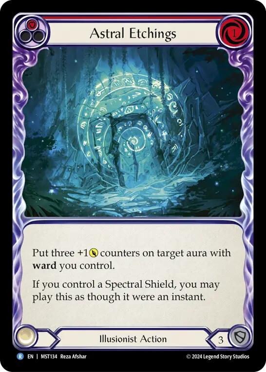 Astral Etchings (Red) [MST134] (Part the Mistveil)  Rainbow Foil | Good Games North