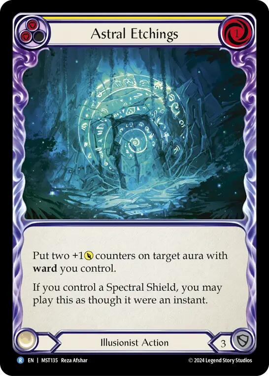 Astral Etchings (Yellow) [MST135] (Part the Mistveil)  Rainbow Foil | Good Games North