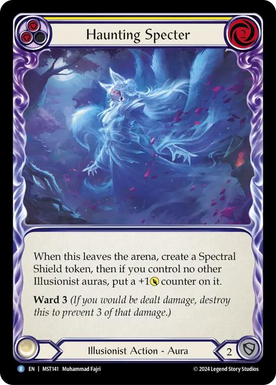 Haunting Specter (Yellow) [MST141] (Part the Mistveil)  Rainbow Foil | Good Games North