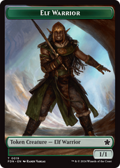 Emblem - Vivien Reid // Elf Warrior Double-Sided Token [Foundations Tokens] | Good Games North