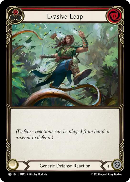 Evasive Leap (Red) [MST218] (Part the Mistveil)  Rainbow Foil | Good Games North