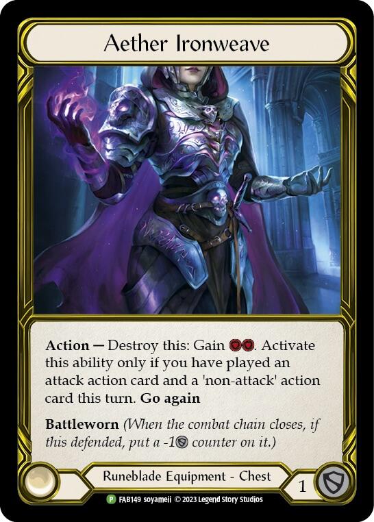 Aether Ironweave (Golden) [FAB149] (Promo)  Cold Foil | Good Games North