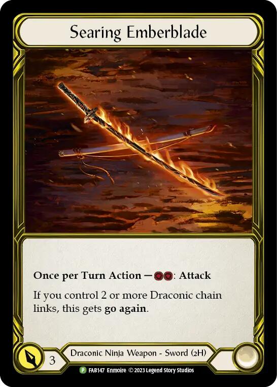 Searing Emberblade (Golden) [FAB147] (Promo)  Cold Foil | Good Games North