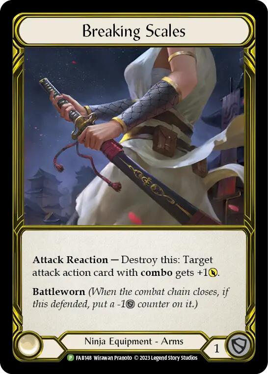 Breaking Scales (Golden) [FAB148] (Promo)  Cold Foil | Good Games North